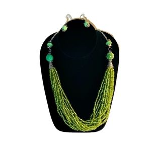 Handmade necklace and earring set